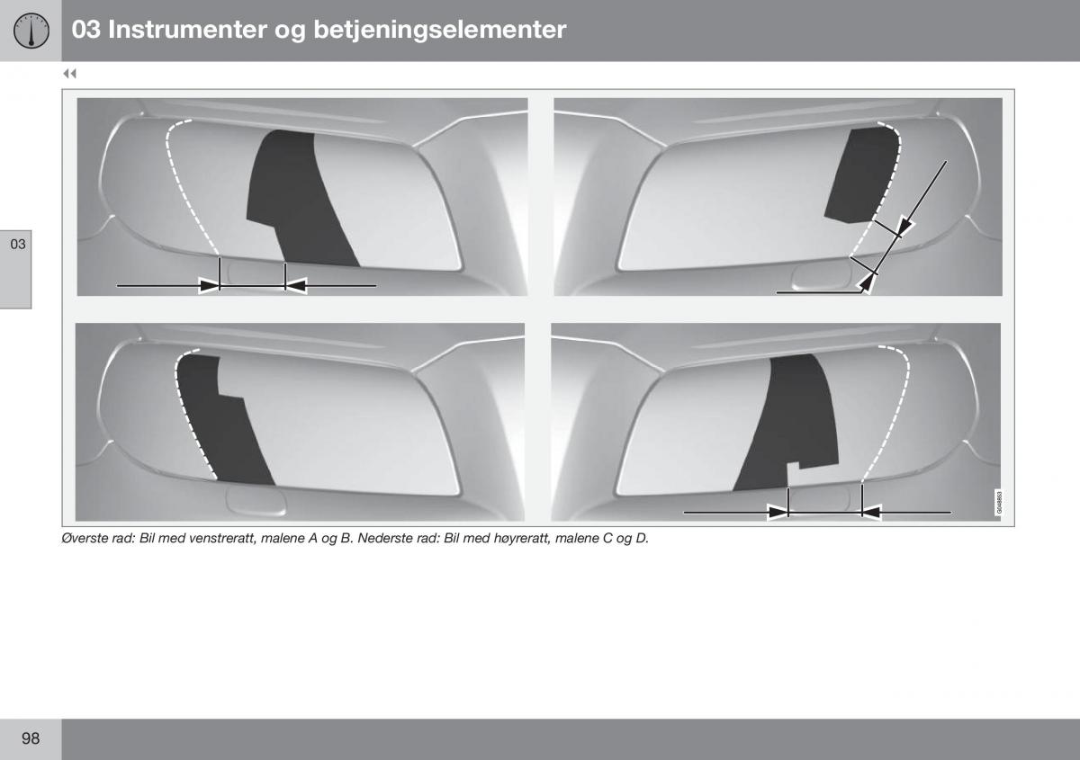 Volvo XC70 Cross Country II 2 bruksanvisningen / page 100