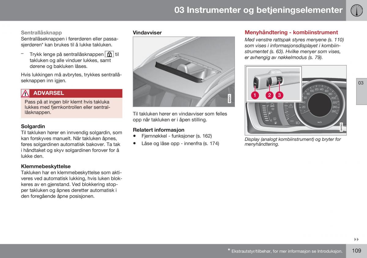 Volvo XC70 Cross Country II 2 bruksanvisningen / page 111