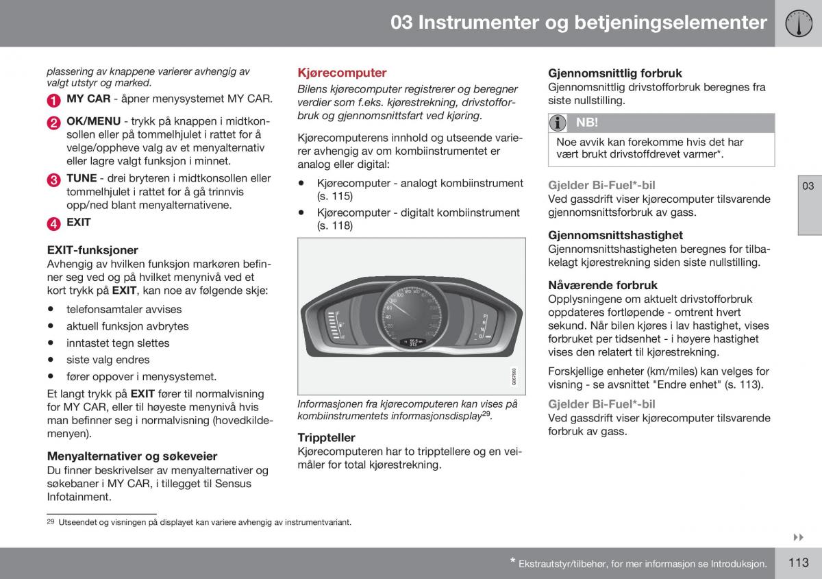 Volvo XC70 Cross Country II 2 bruksanvisningen / page 115