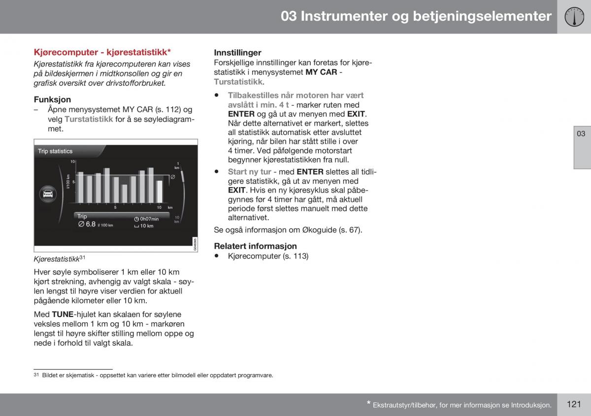 Volvo XC70 Cross Country II 2 bruksanvisningen / page 123