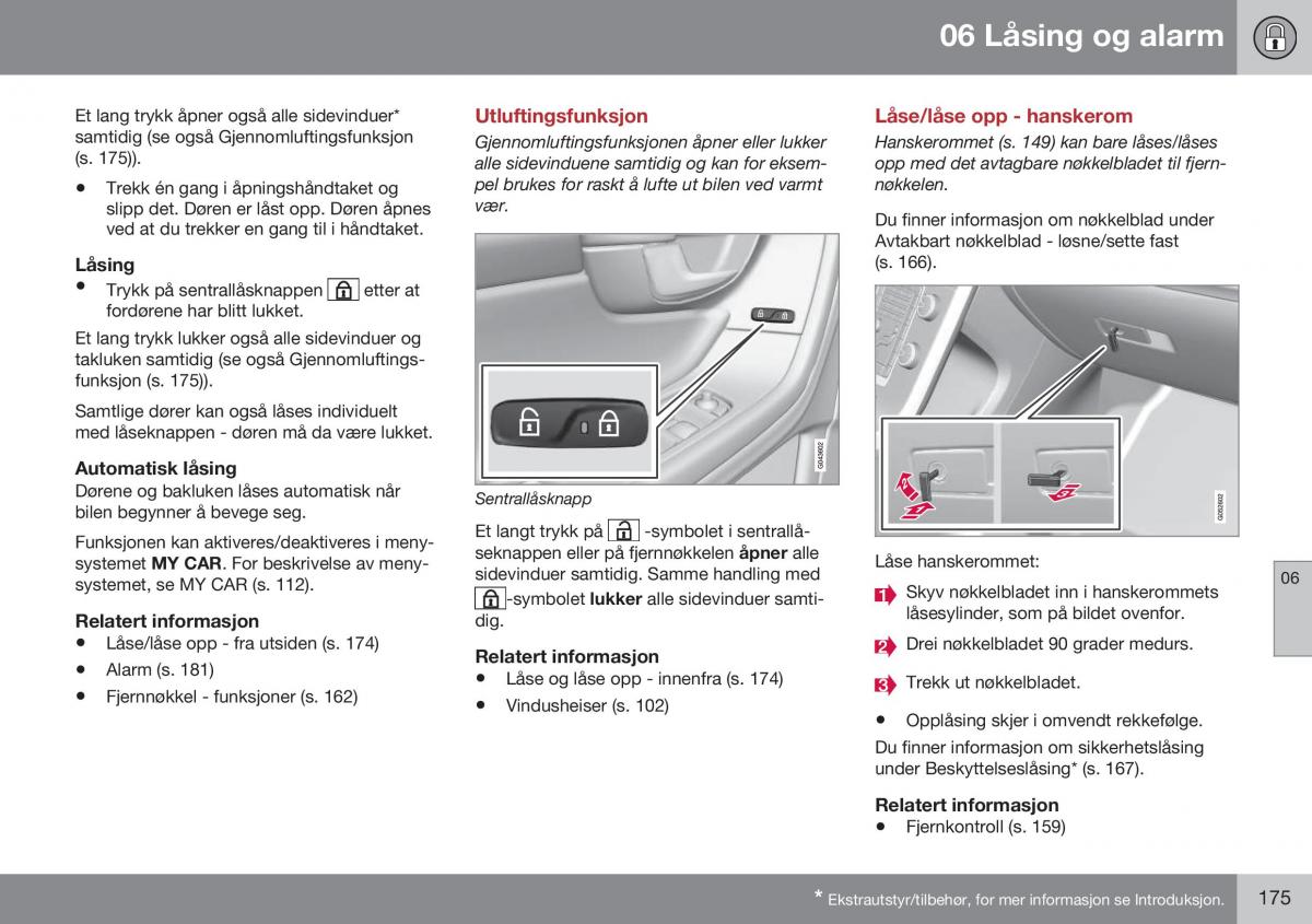 Volvo XC70 Cross Country II 2 bruksanvisningen / page 177