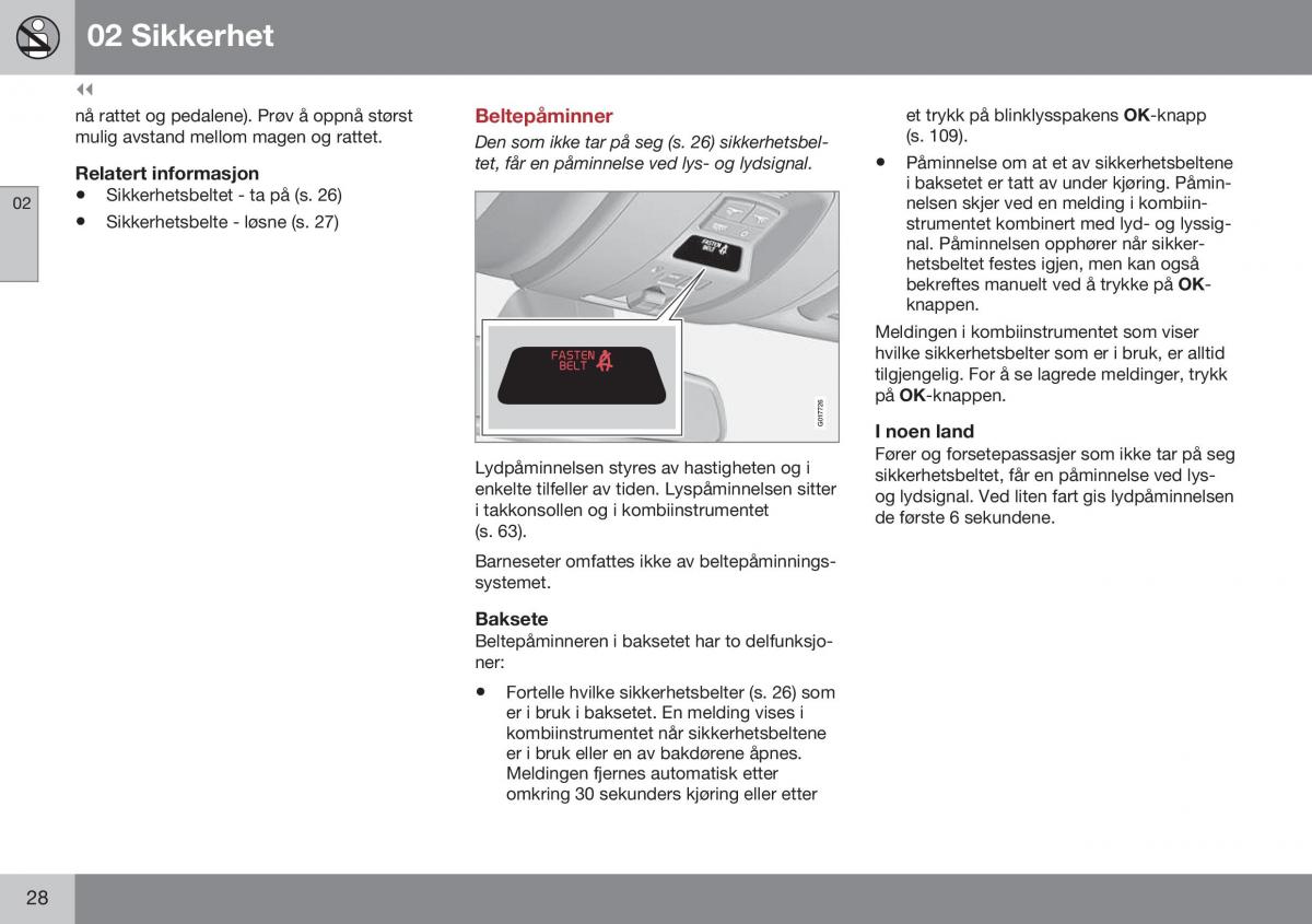 Volvo XC70 Cross Country II 2 bruksanvisningen / page 30