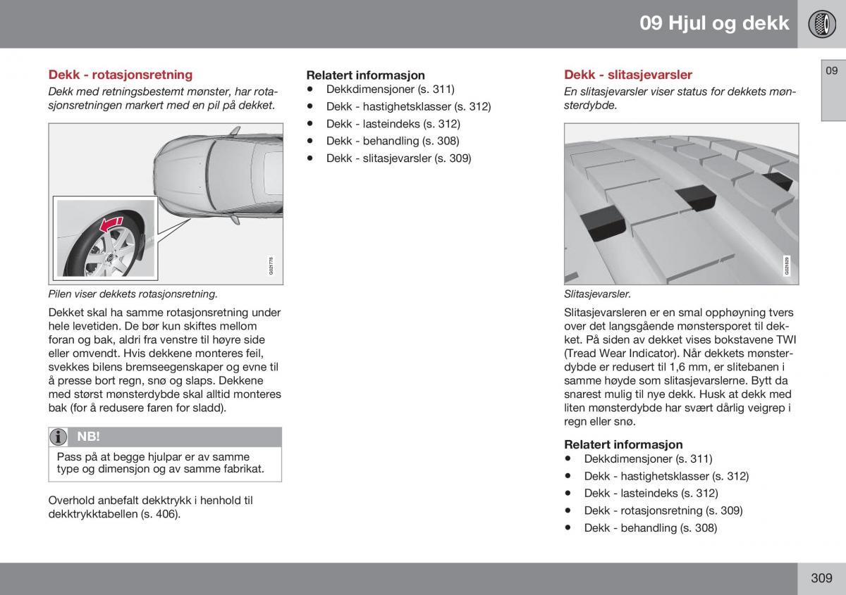 Volvo XC70 Cross Country II 2 bruksanvisningen / page 311