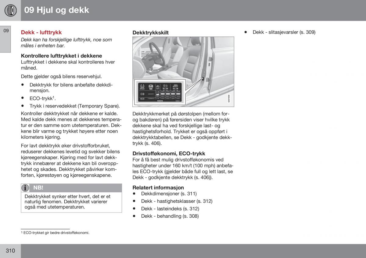 Volvo XC70 Cross Country II 2 bruksanvisningen / page 312