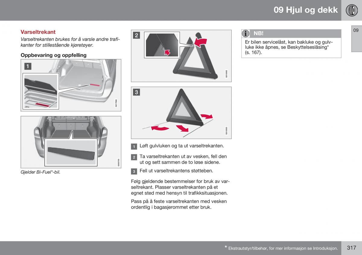 Volvo XC70 Cross Country II 2 bruksanvisningen / page 319