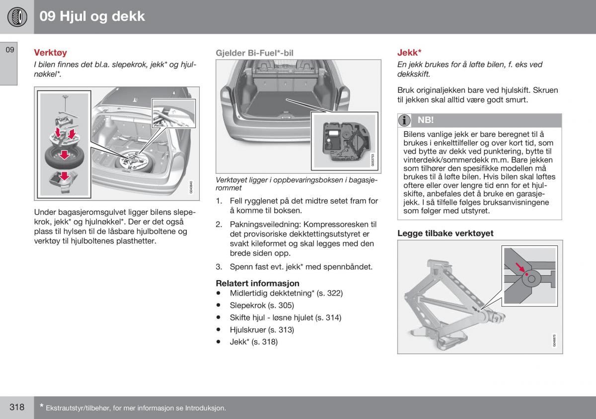 Volvo XC70 Cross Country II 2 bruksanvisningen / page 320