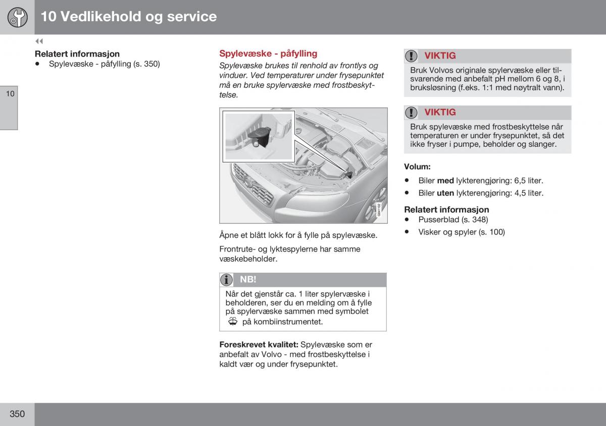 Volvo XC70 Cross Country II 2 bruksanvisningen / page 352