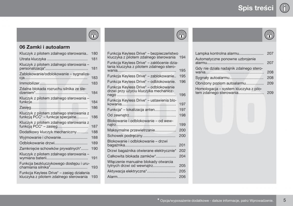 Volvo XC70 Cross Country II 2 instrukcja obslugi / page 7