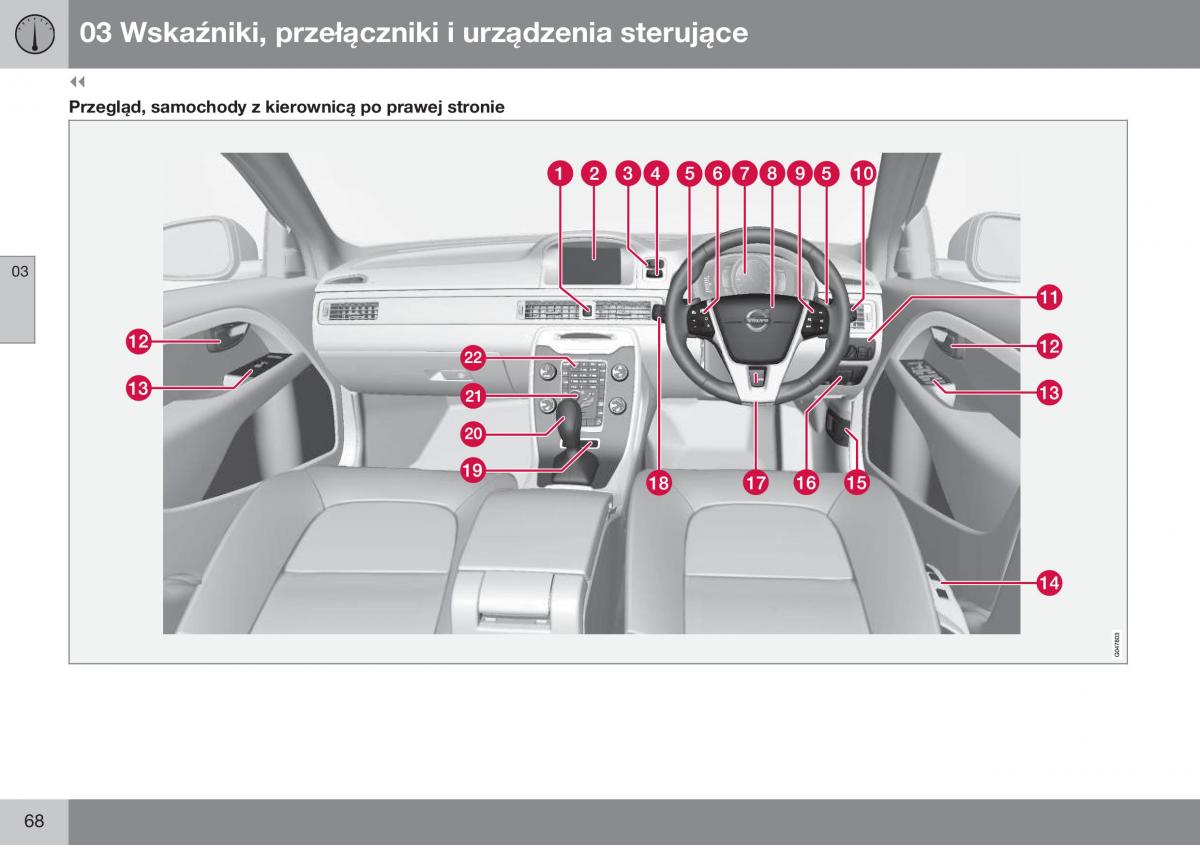 Volvo XC70 Cross Country II 2 instrukcja obslugi / page 70