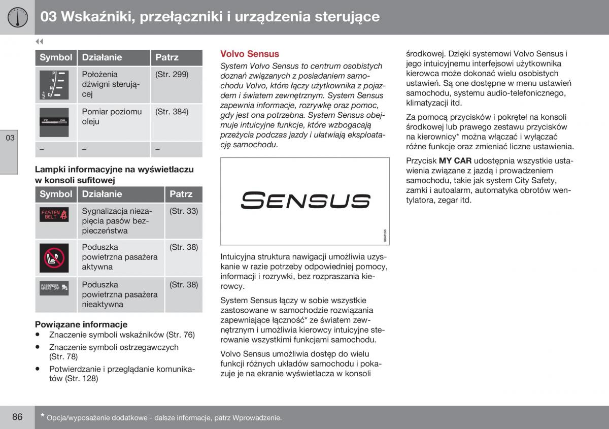 Volvo XC70 Cross Country II 2 instrukcja obslugi / page 88