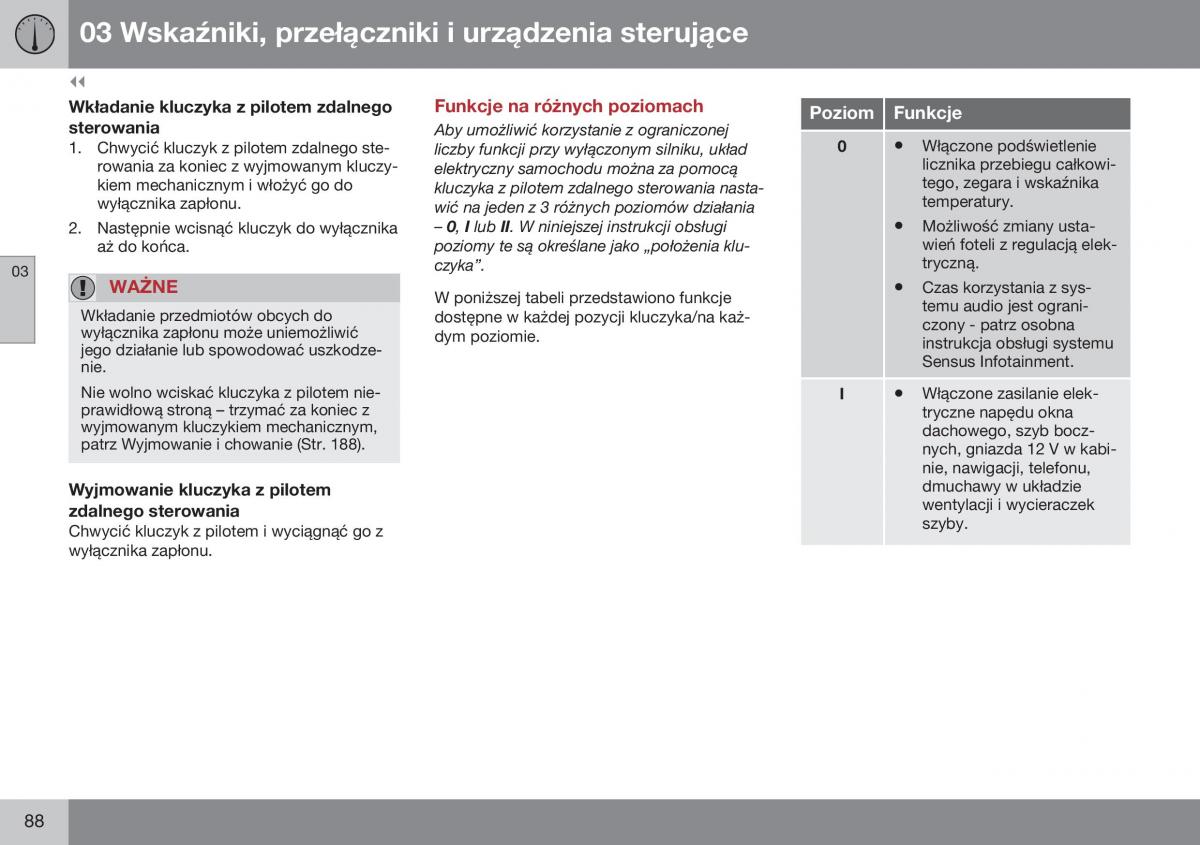 Volvo XC70 Cross Country II 2 instrukcja obslugi / page 90