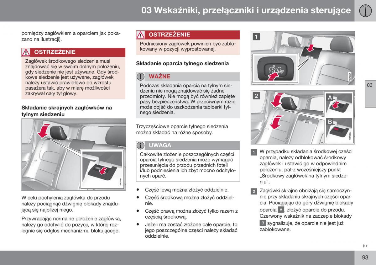 Volvo XC70 Cross Country II 2 instrukcja obslugi / page 95