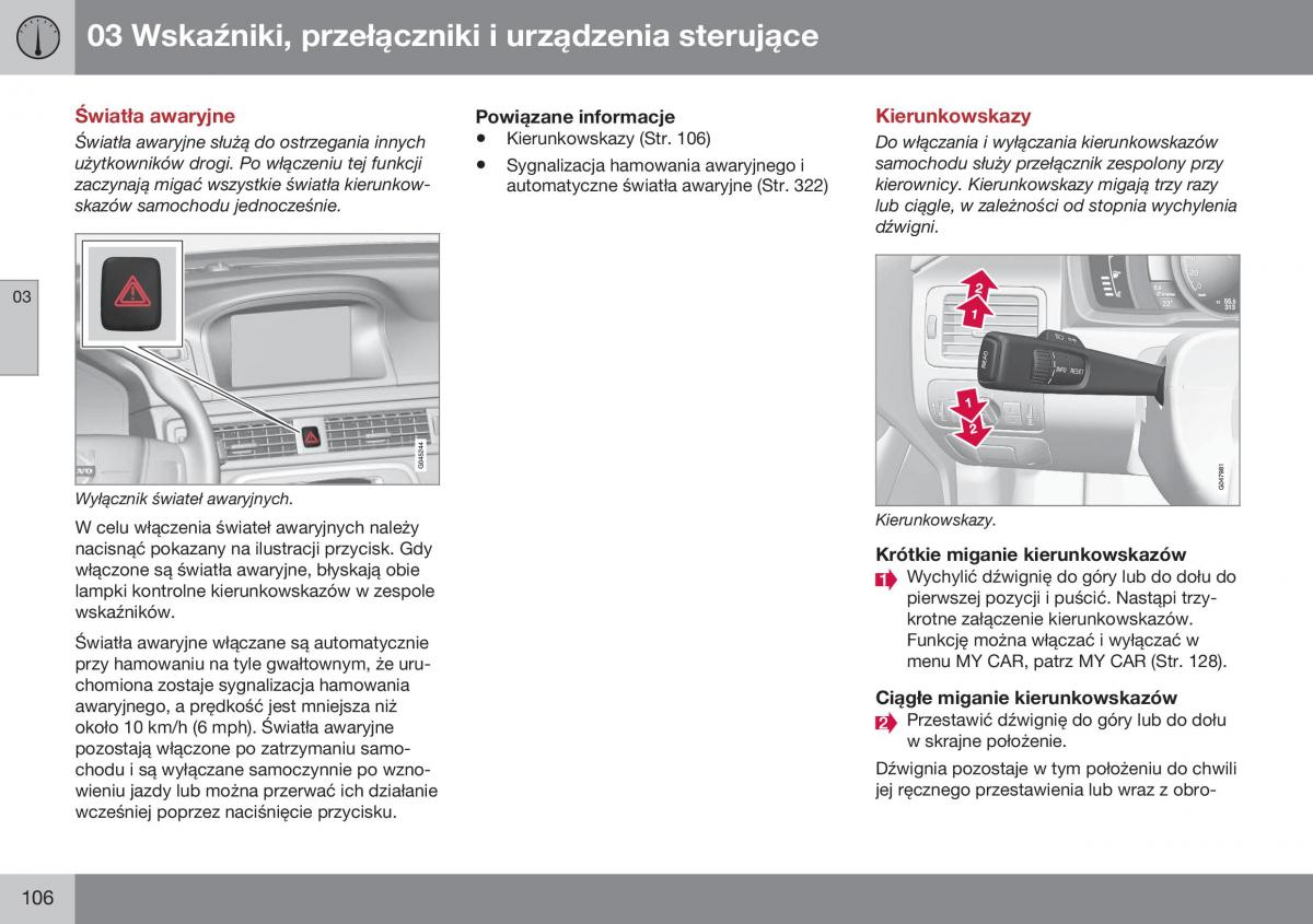 Volvo XC70 Cross Country II 2 instrukcja obslugi / page 108