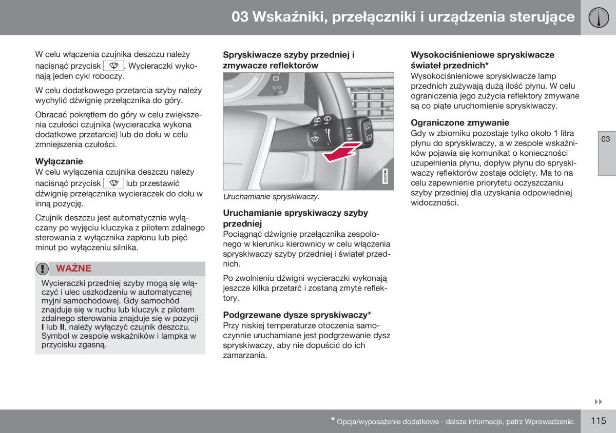 Volvo XC70 Cross Country II 2 instrukcja obslugi / page 117