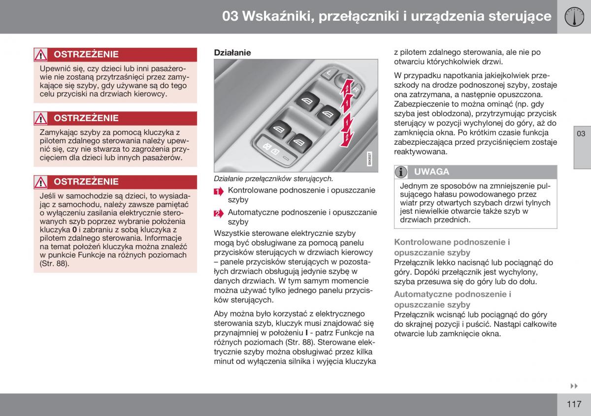 Volvo XC70 Cross Country II 2 instrukcja obslugi / page 119