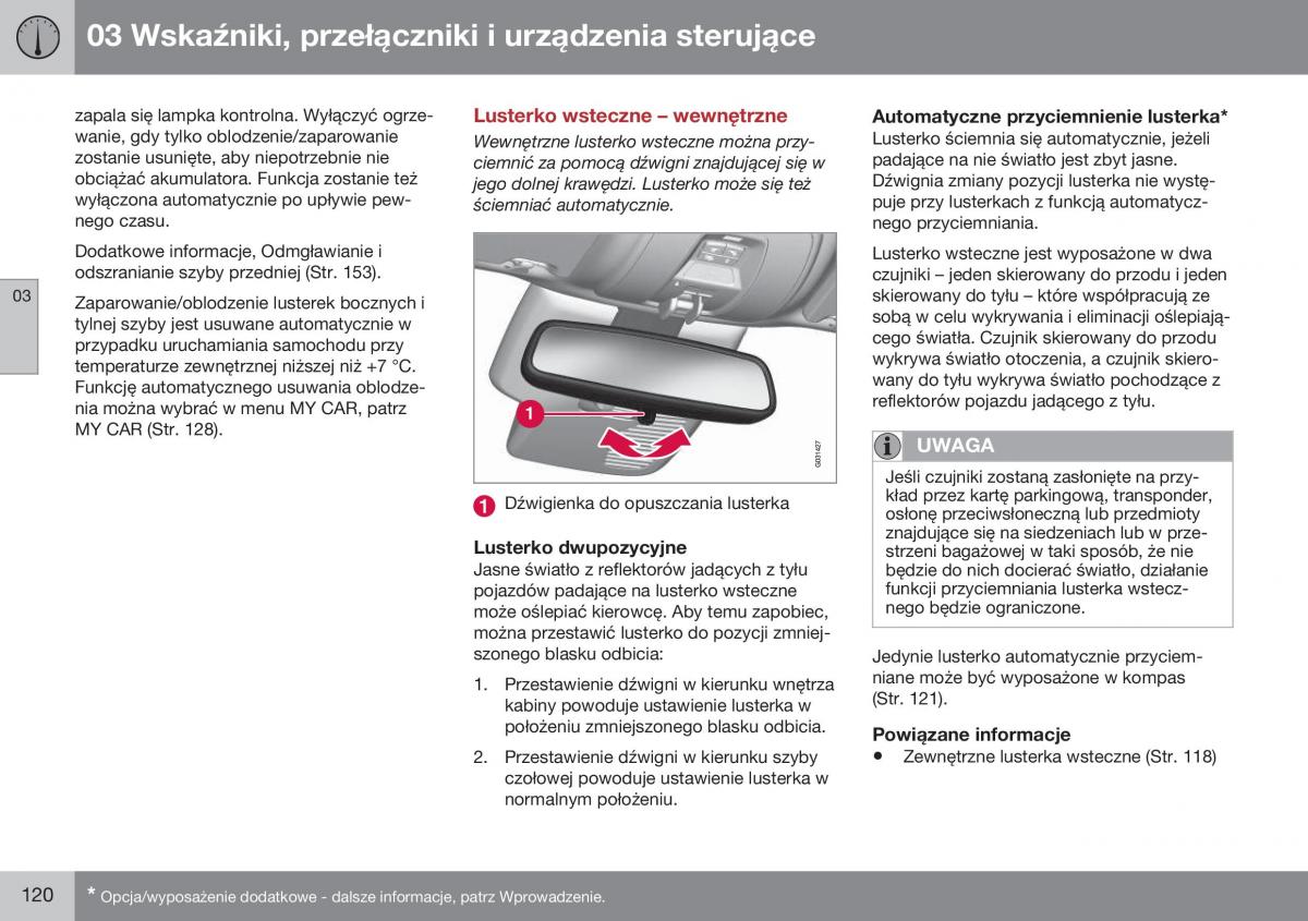 Volvo XC70 Cross Country II 2 instrukcja obslugi / page 122