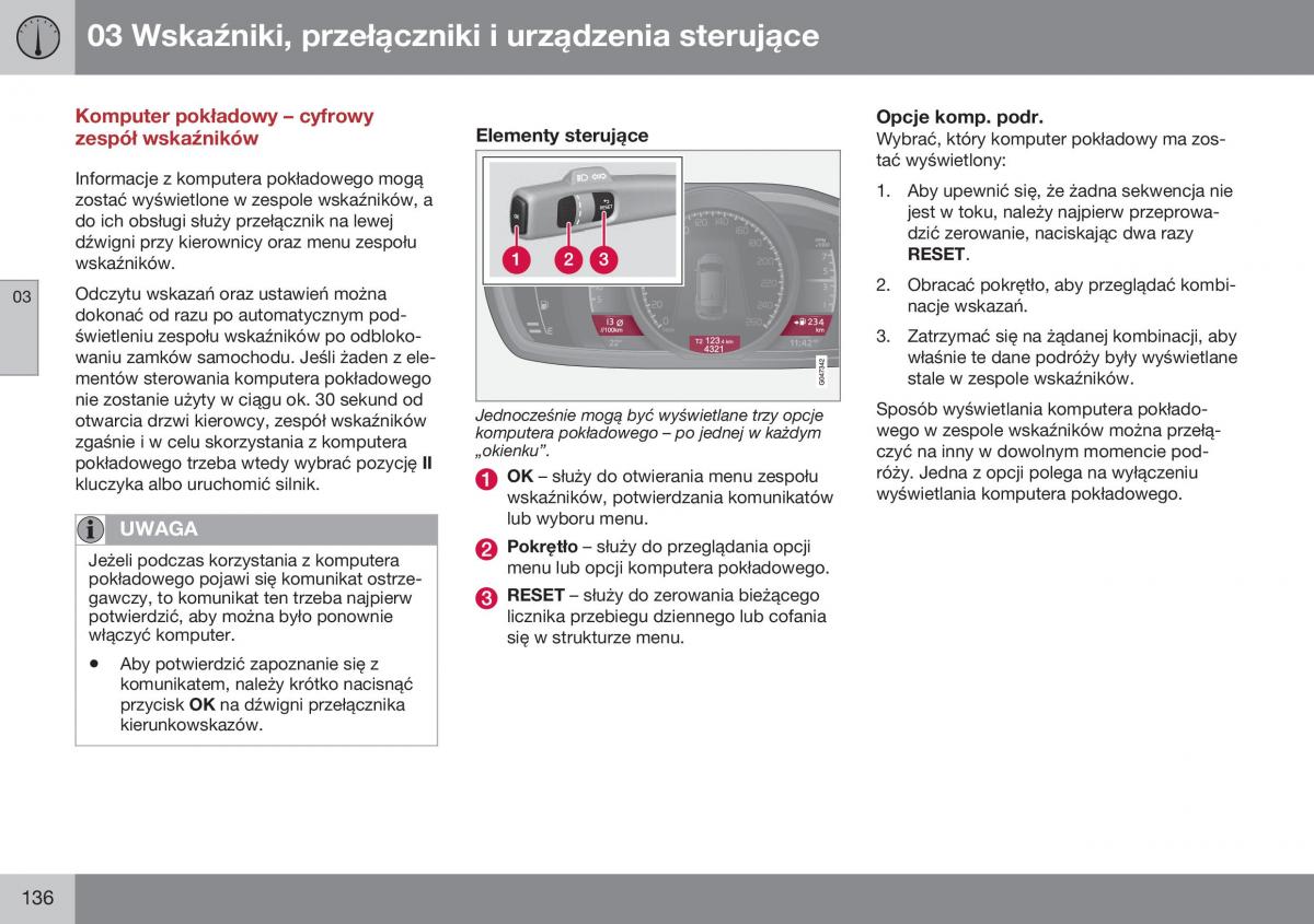 Volvo XC70 Cross Country II 2 instrukcja obslugi / page 138