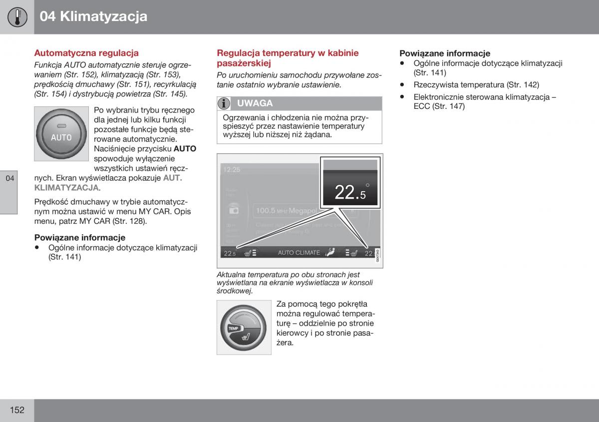 Volvo XC70 Cross Country II 2 instrukcja obslugi / page 154