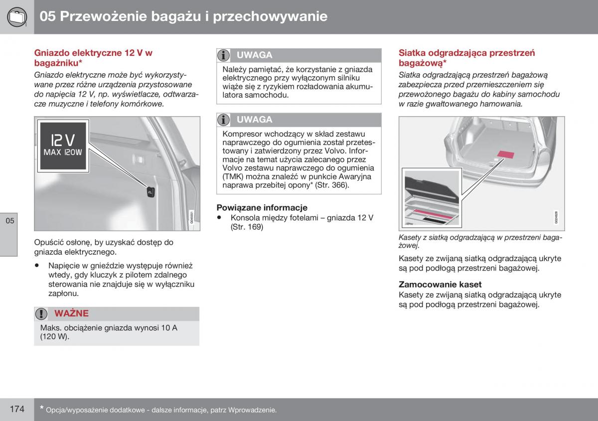 Volvo XC70 Cross Country II 2 instrukcja obslugi / page 176