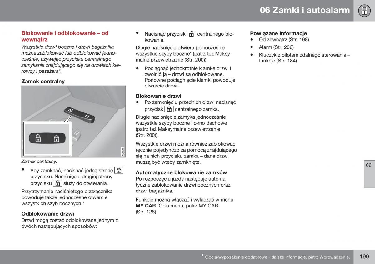 Volvo XC70 Cross Country II 2 instrukcja obslugi / page 201