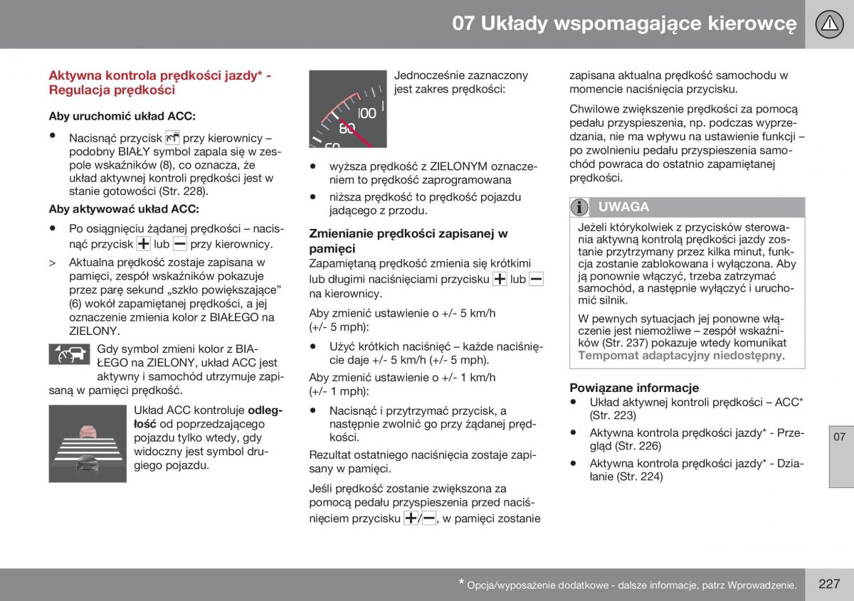 Volvo XC70 Cross Country II 2 instrukcja obslugi / page 229