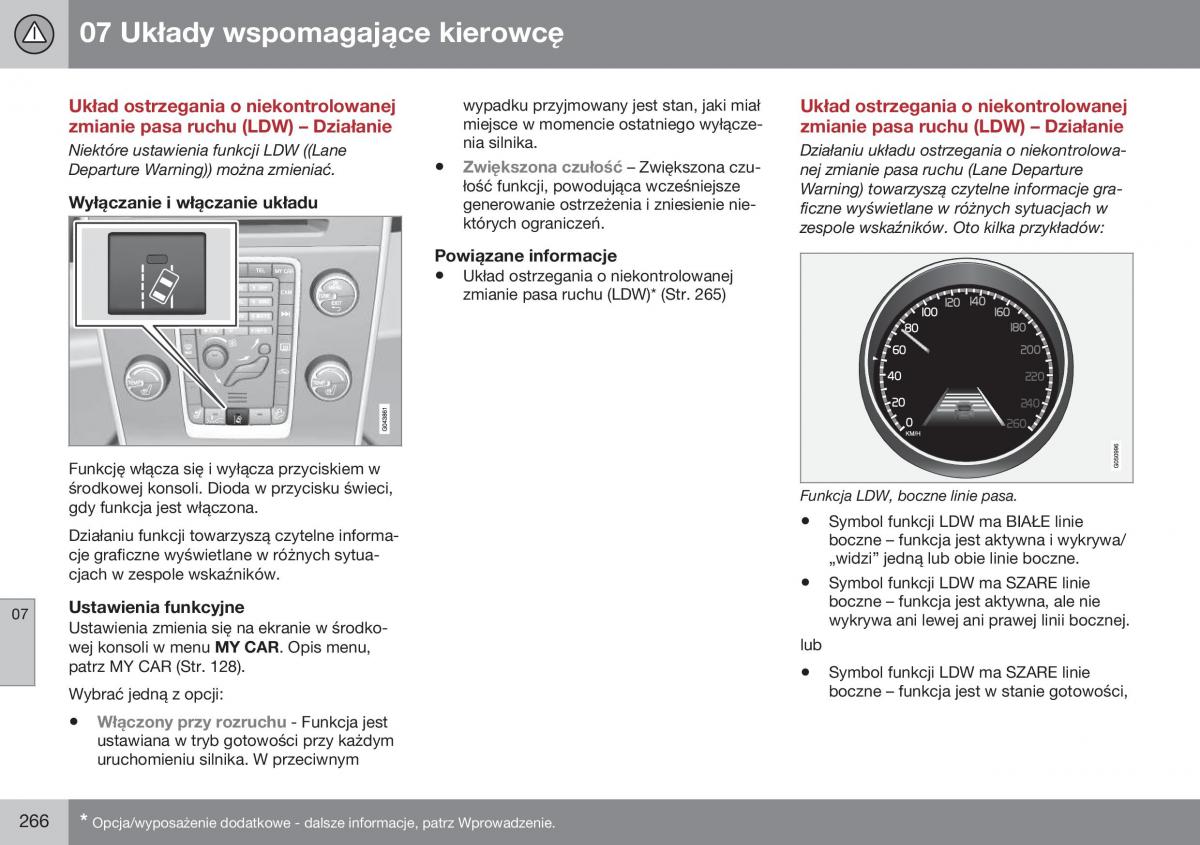 Volvo XC70 Cross Country II 2 instrukcja obslugi / page 268