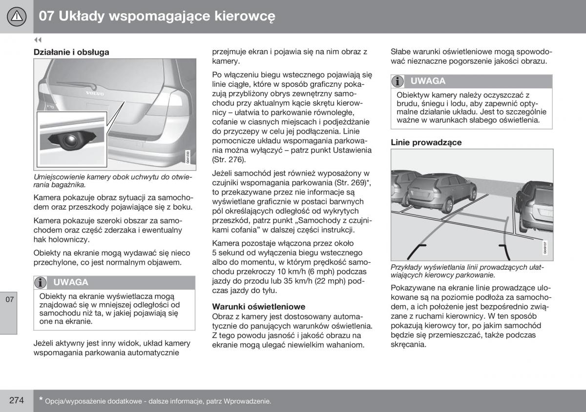 Volvo XC70 Cross Country II 2 instrukcja obslugi / page 276