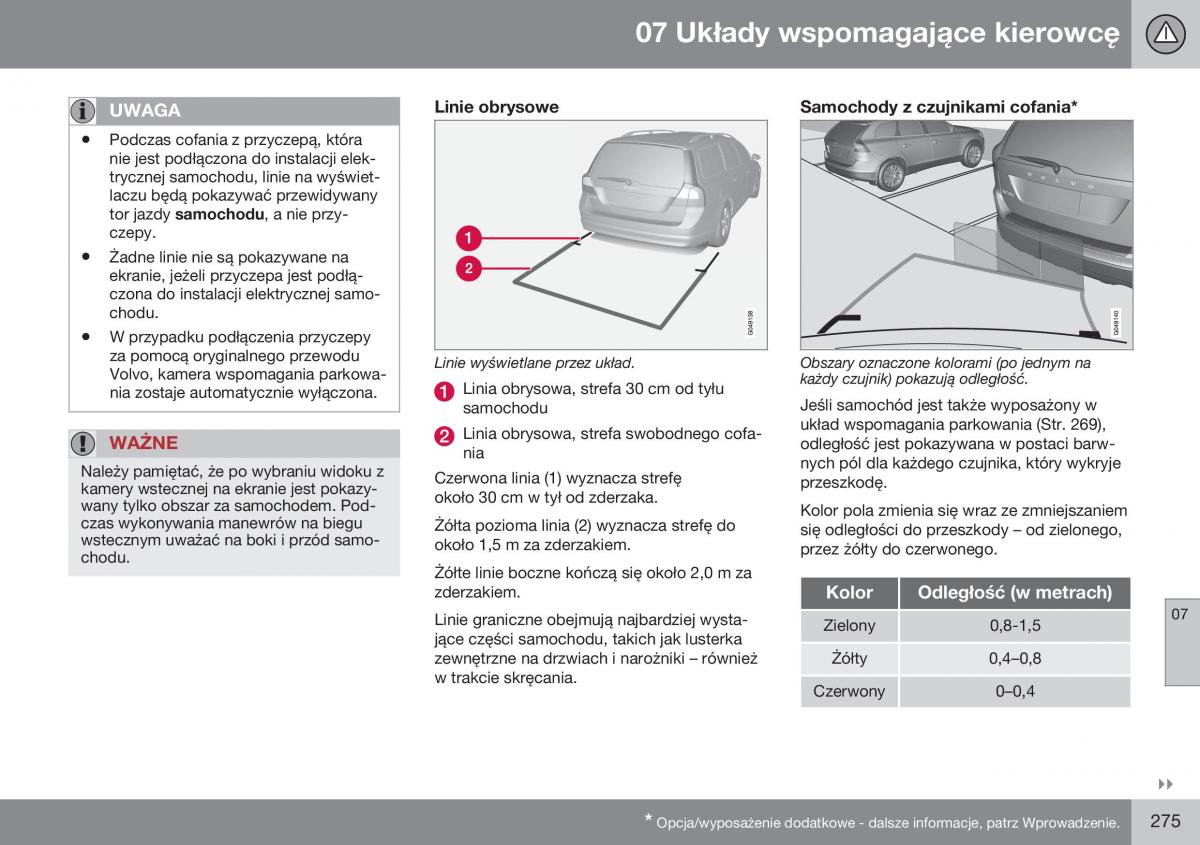 Volvo XC70 Cross Country II 2 instrukcja obslugi / page 277