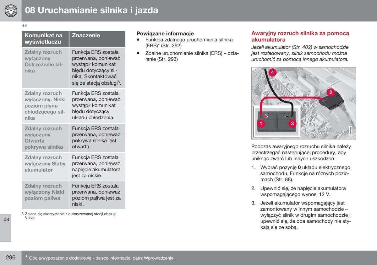 Volvo XC70 Cross Country II 2 instrukcja obslugi / page 298