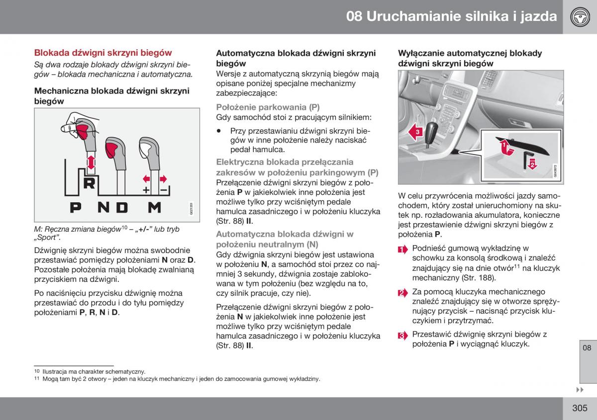 Volvo XC70 Cross Country II 2 instrukcja obslugi / page 307