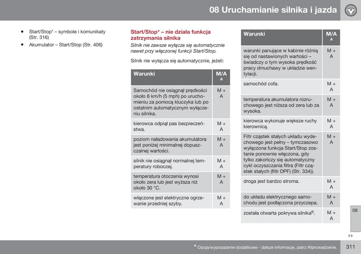 Volvo XC70 Cross Country II 2 instrukcja obslugi / page 313