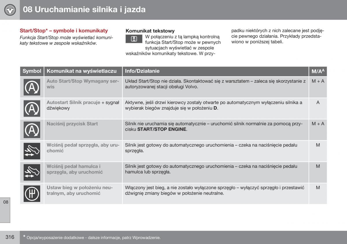 Volvo XC70 Cross Country II 2 instrukcja obslugi / page 318