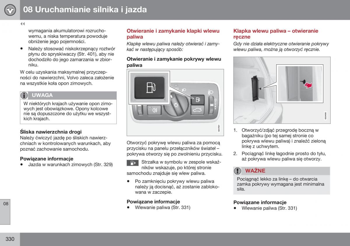 Volvo XC70 Cross Country II 2 instrukcja obslugi / page 332