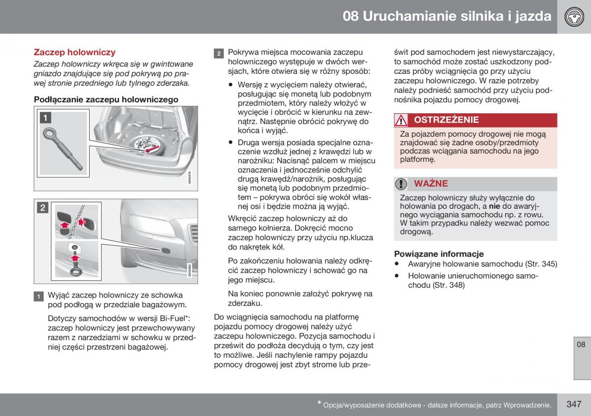 Volvo XC70 Cross Country II 2 instrukcja obslugi / page 349