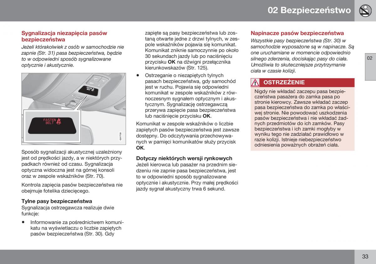 Volvo XC70 Cross Country II 2 instrukcja obslugi / page 35