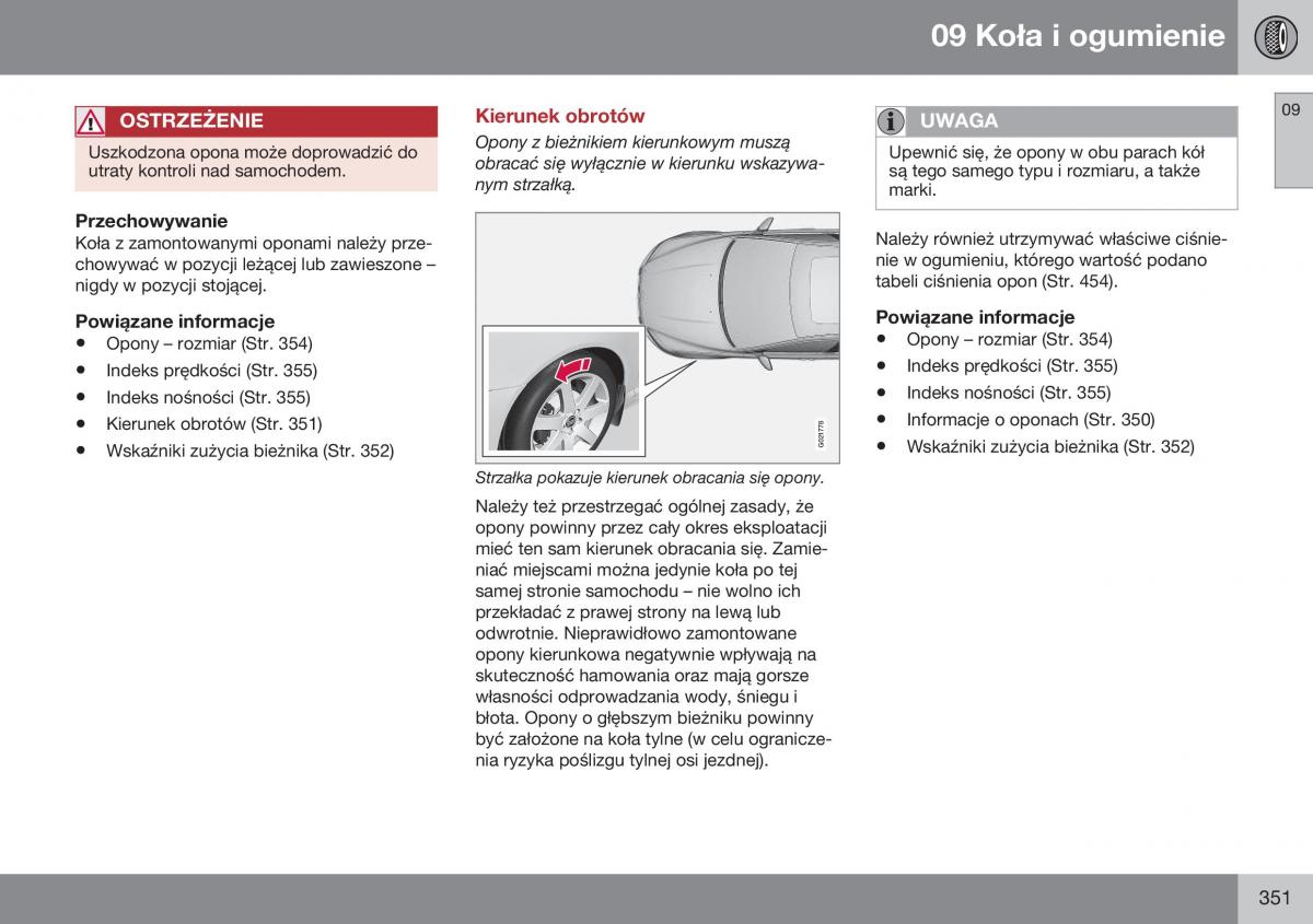 Volvo XC70 Cross Country II 2 instrukcja obslugi / page 353