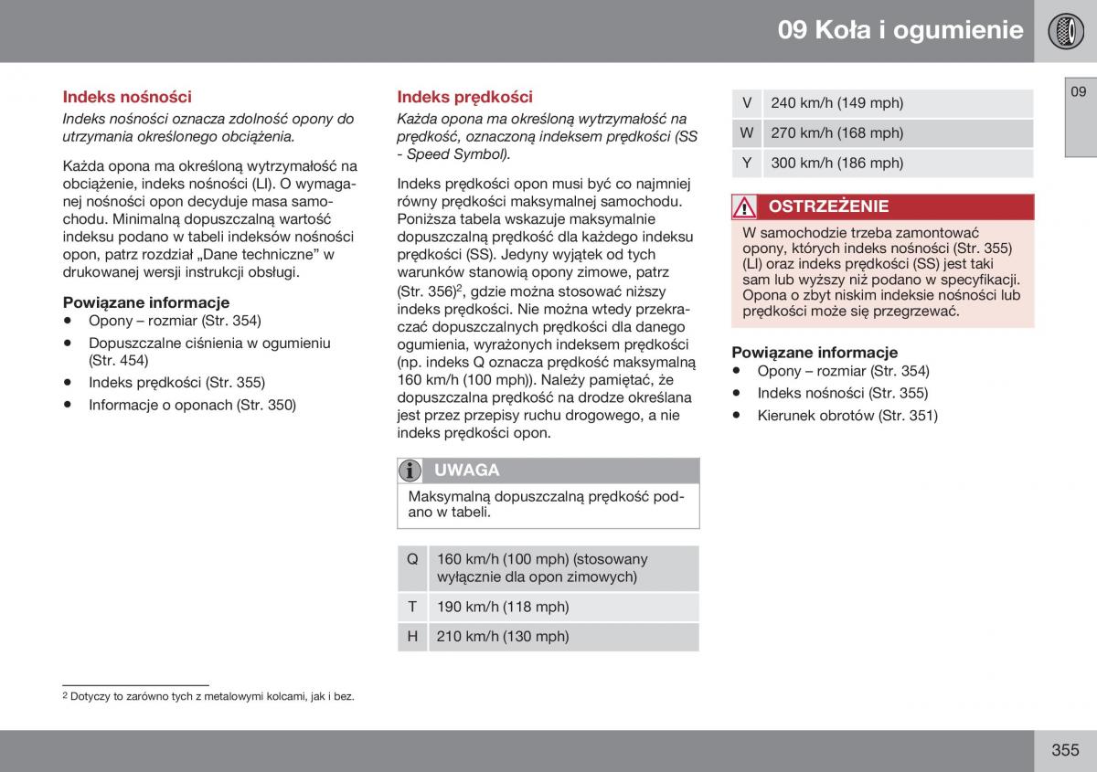 Volvo XC70 Cross Country II 2 instrukcja obslugi / page 357