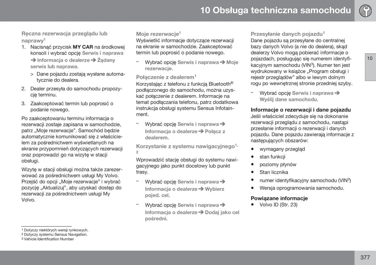 Volvo XC70 Cross Country II 2 instrukcja obslugi / page 379