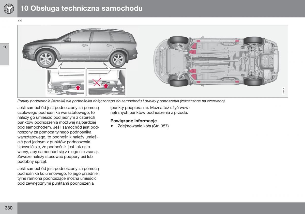 Volvo XC70 Cross Country II 2 instrukcja obslugi / page 382