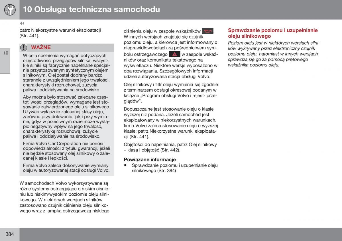 Volvo XC70 Cross Country II 2 instrukcja obslugi / page 386