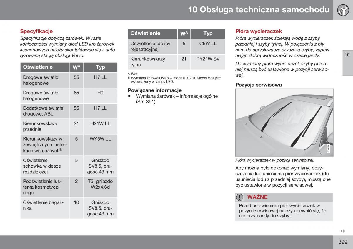 Volvo XC70 Cross Country II 2 instrukcja obslugi / page 401