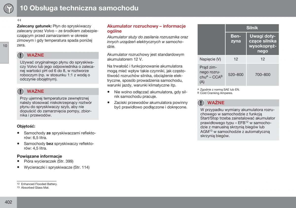 Volvo XC70 Cross Country II 2 instrukcja obslugi / page 404