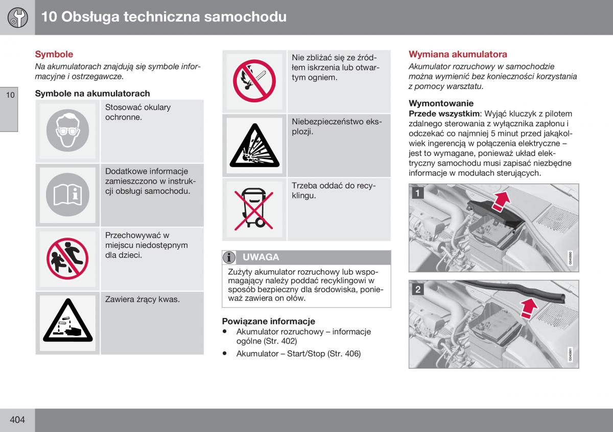 Volvo XC70 Cross Country II 2 instrukcja obslugi / page 406