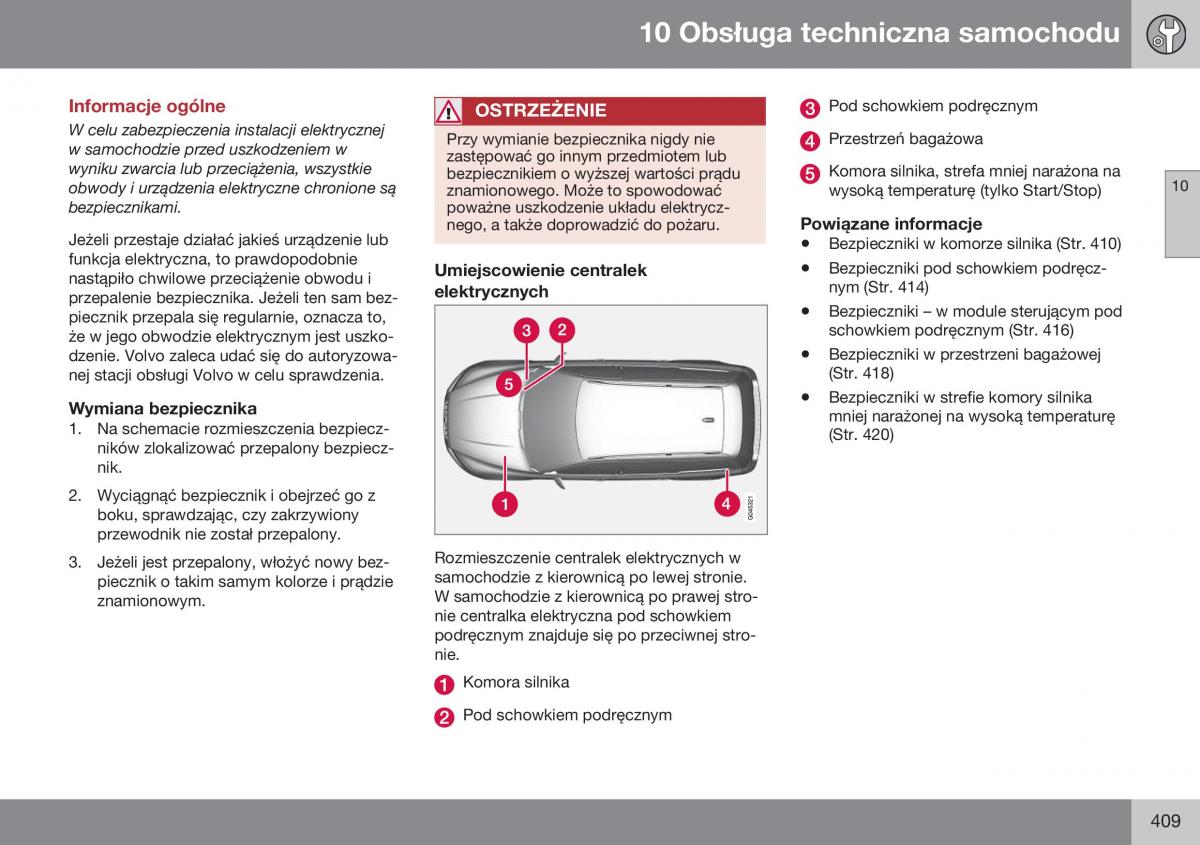 Volvo XC70 Cross Country II 2 instrukcja obslugi / page 411