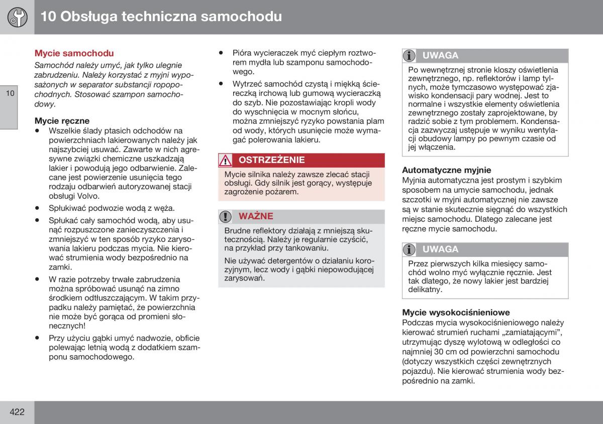 Volvo XC70 Cross Country II 2 instrukcja obslugi / page 424