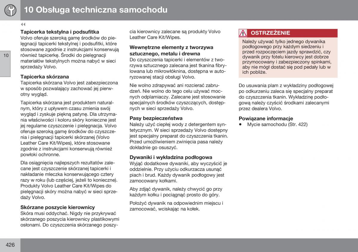 Volvo XC70 Cross Country II 2 instrukcja obslugi / page 428