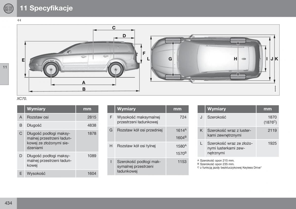 Volvo XC70 Cross Country II 2 instrukcja obslugi / page 436