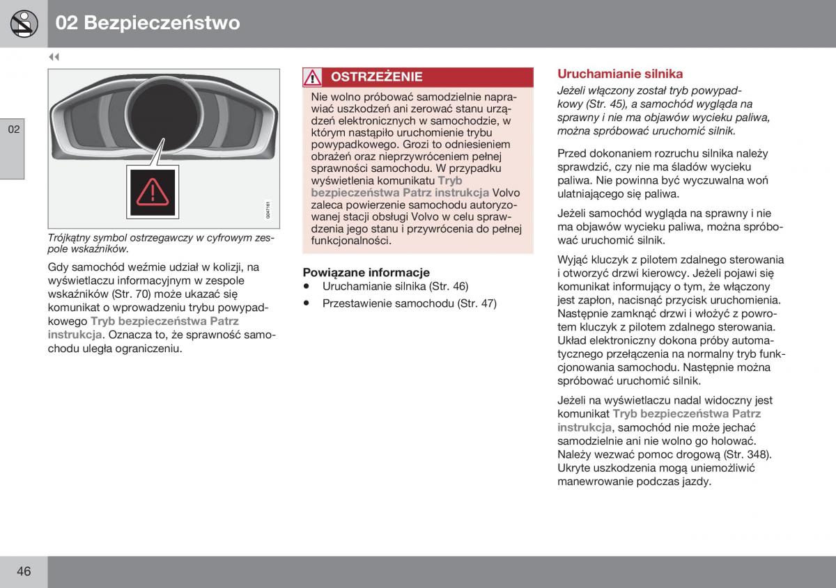 Volvo XC70 Cross Country II 2 instrukcja obslugi / page 48