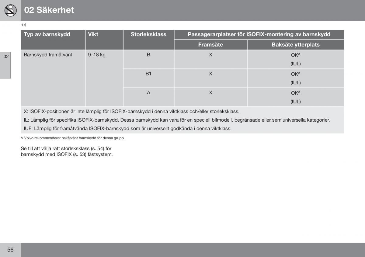 Volvo XC70 Cross Country II 2 instruktionsbok / page 58