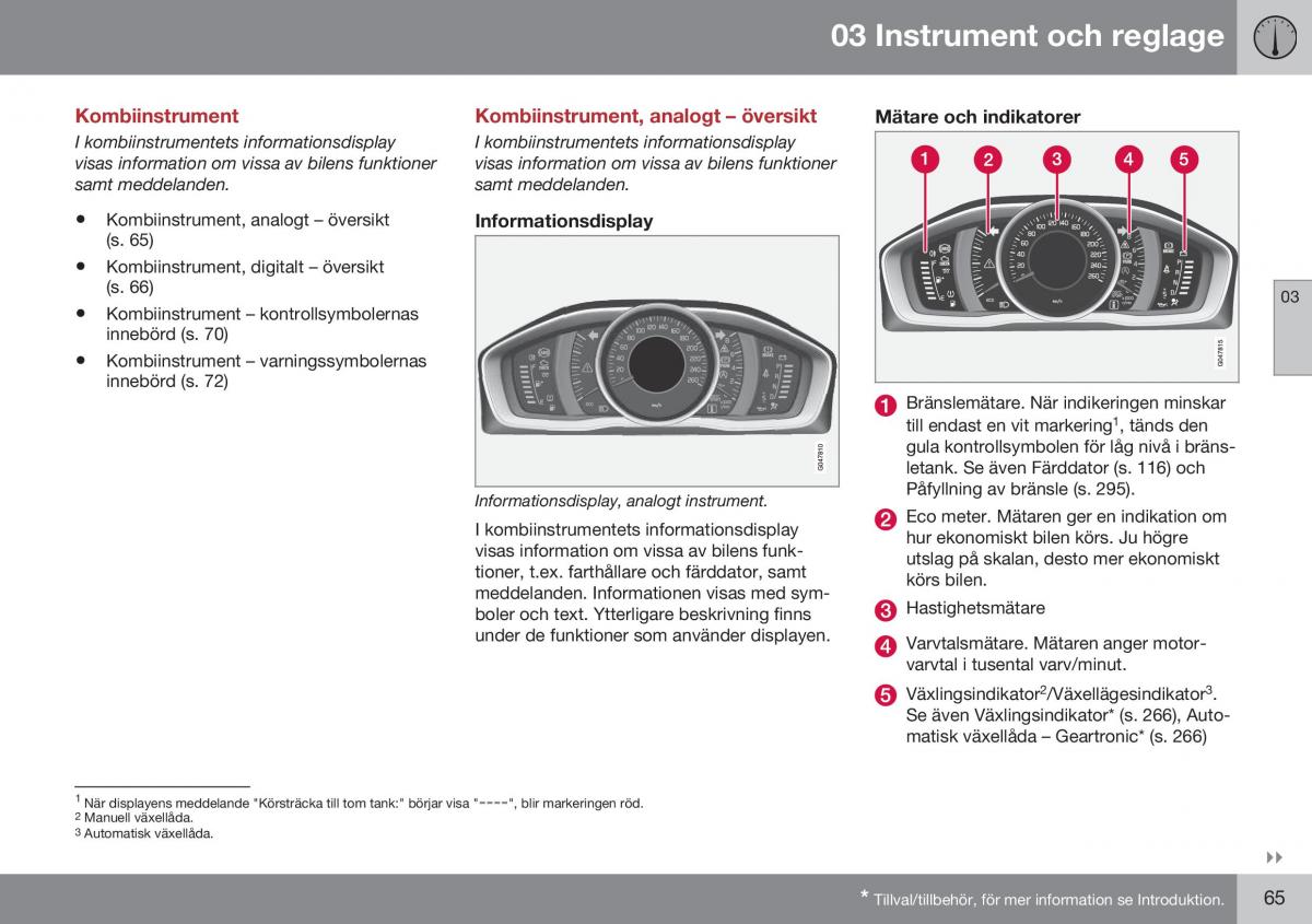 Volvo XC70 Cross Country II 2 instruktionsbok / page 67